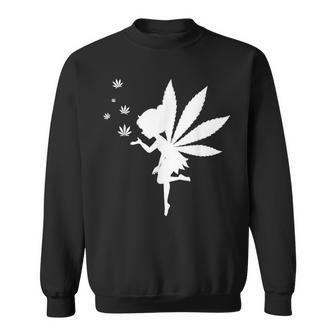 Weed Fairy Marijuana Fantasy Leaf Stoner Pot Smoker Cannabis Sweatshirt - Monsterry CA