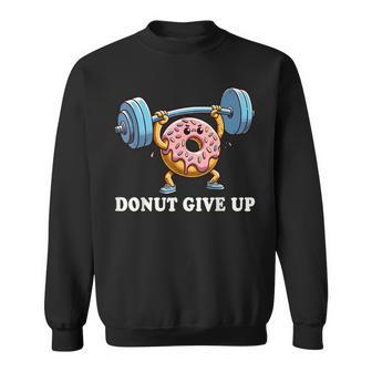 Weightlifting Fitness Workout Gym Donut Lover Sweatshirt - Seseable