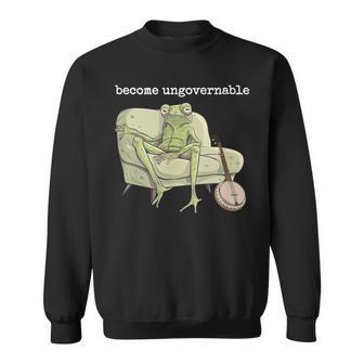 Weird Frog Meme Stupid Cursed Toad Become Ungovernable Sweatshirt - Monsterry DE