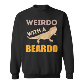 Weirdo With A Beardo Bearded Dragon Lizard Gecko Pet Reptile Sweatshirt - Monsterry CA