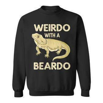 Weirdo With A Beardo Bearded Dragon Lizard Sweatshirt - Monsterry UK