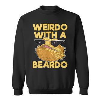 Weirdo With A Beardo Bearded Dragon With Sunglasses Sweatshirt - Monsterry