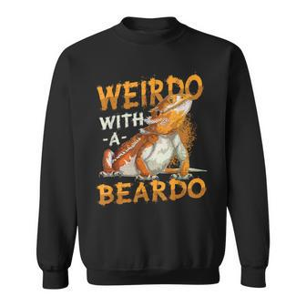 Weirdo With A Beardo Bearded Dragon Sweatshirt - Monsterry UK