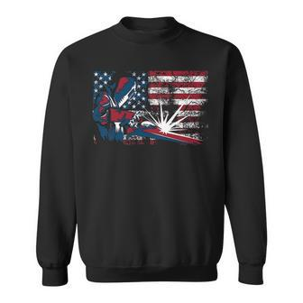 Welder American Flag Cute Lit Operator Us Sweatshirt | Mazezy