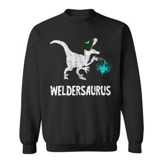 Welder Dinosaurs Mig Welding Dino Sl Worker T-Rex Sweatshirt - Monsterry UK