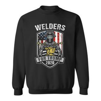 Welders For Trump 2020 Vintage Distressed Welding Gif Sweatshirt | Mazezy