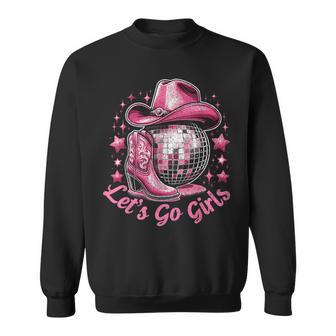 Western Cowgirl Rodeo Disco Retro Bachelorette Party Sweatshirt - Seseable