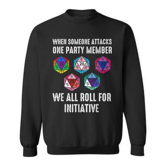 When Someone Attacks One Party Member D20 Dice Lgbtq Ally Sweatshirt - Monsterry DE