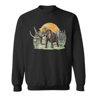 Wholly Mammoth Dinosaur Lover Vintage Distressed Boys Sweatshirt - Monsterry UK