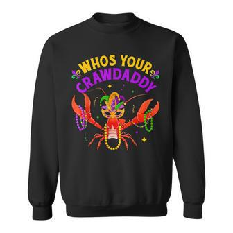 Whos Your Crawdaddy Crawfish Jester Beads Mardi Gras Sweatshirt - Monsterry UK