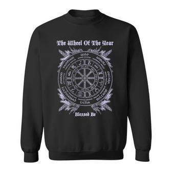 Wicca Wheel Of The Year T Blessed Be T Sweatshirt - Monsterry UK