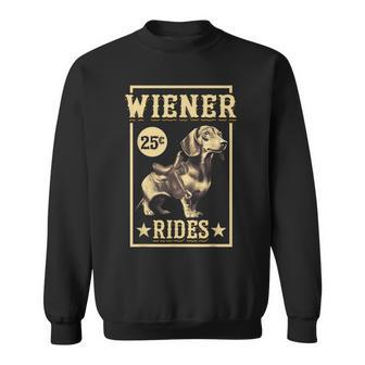 Wiener Rides Dachshund Lover Doxie Weiner Weenie Dog Owner Sweatshirt | Mazezy