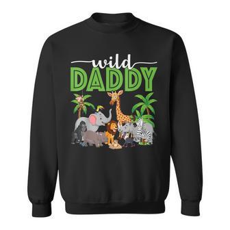 Wild Daddy Zoo Born Two Be Wild B-Day Safari Jungle Animal Sweatshirt - Monsterry DE