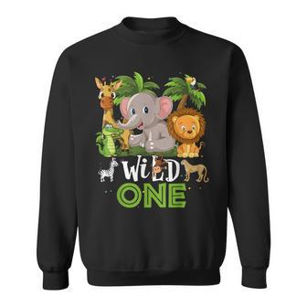 Wild One Birthday 1St Safari Jungle Family Sweatshirt | Mazezy DE