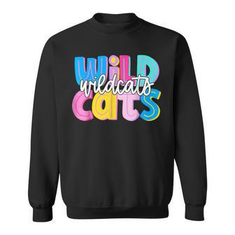 Wildcats Colorful School Spirit Sweatshirt - Seseable