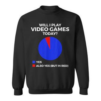 Will I Play Video Games Today Gamer Gaming Sweatshirt - Thegiftio UK