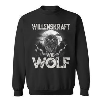 Willenskraft Wie Wolf Motivation Outdoor Survival Sweatshirt - Seseable