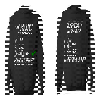 Willst Du Mit Mir Gehig Ironic Slogan Flirting Sweatshirt - Seseable