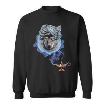 Wolf As Magical Wizard Sweatshirt | Mazezy