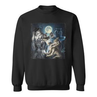 Wolf Ripping Werewolf Alpha Wolf Oddly Meme Sweatshirt - Monsterry UK