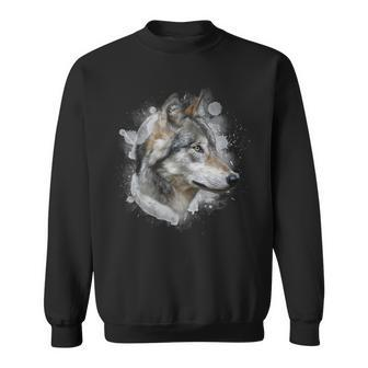 Wolf Wolves Illustration Sweatshirt - Thegiftio UK