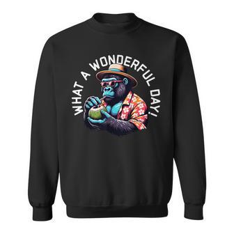 What A Wonderful Day Planet Apes Sweatshirt - Seseable