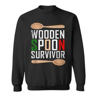Wooden Spoon Survivor Native Italian Joke Sweatshirt - Monsterry