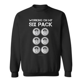 Working On My Six Pack Beer Abs Gym Sweatshirt - Monsterry