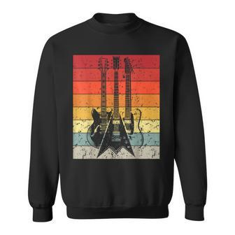 World Music Day Guitar And Music Lover Vintage Fathers Day Sweatshirt - Seseable