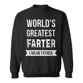 World's Greatest Farter I Mean Father Dad Vintage Look Sweatshirt - Monsterry AU