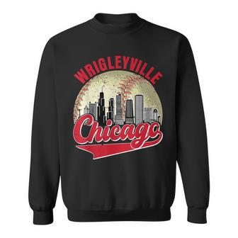 Wrigleyville Chicago Vintage Baseball Lover And Player Sweatshirt - Monsterry AU