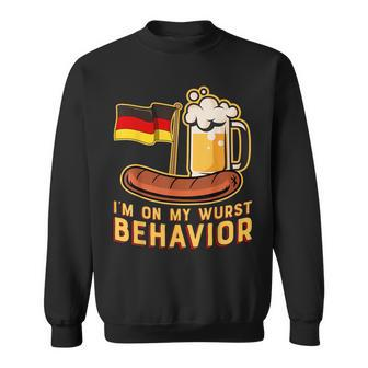 Wurst Behavior German Oktoberfest Beer Sweatshirt - Seseable