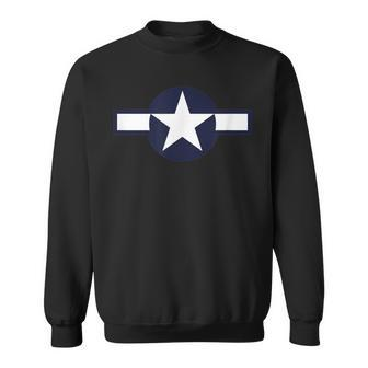 Ww2 Wwii Us Star Roundel Distressed Veteran Sweatshirt - Monsterry DE