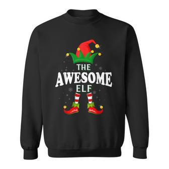 Xmas Awesome Elf Family Matching Christmas Pajama Sweatshirt - Monsterry