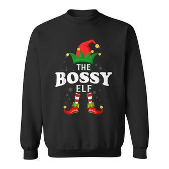 Xmas Bossy Elf Family Matching Christmas Pajama Sweatshirt - Monsterry DE