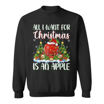 Xmas Lighting Santa All I Want For Christmas Is A Apple Sweatshirt - Monsterry DE