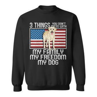 Yellow Labrador Retriever Dog 3 Things Sweatshirt | Mazezy