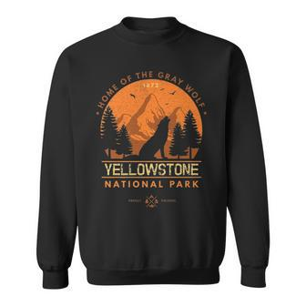 Yellowstone Home Of Gray Wolf Wildlife Sweatshirt | Mazezy