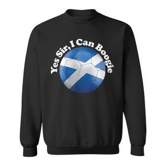 Yes Sir I Can Boogie No Scotland No Party Scottish Saltire Sweatshirt - Thegiftio UK