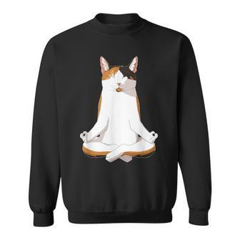Yoga Calico Cat Sweatshirt - Monsterry AU