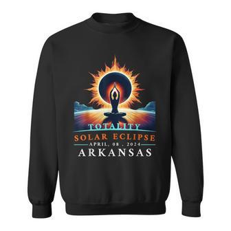 Yoga Total Solar Eclipse 2024 Arkansas Sweatshirt | Seseable UK