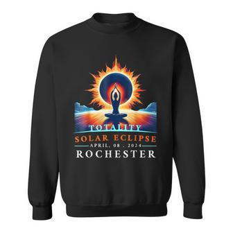 Yoga Total Solar Eclipse April 8Th 2024 Rochester Sweatshirt - Monsterry UK
