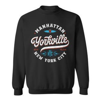 Yorkville Manhattan New York Vintage Graphic Sweatshirt - Monsterry