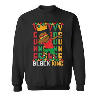 Young Black King Dab Kid African American Boy Junenth Sweatshirt - Monsterry CA