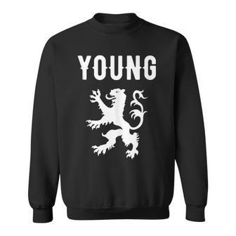 Young Clan Scottish Family Name Scotland Heraldry Sweatshirt - Seseable