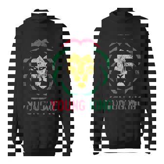 Young King African Lion Boy Black History Month African Boys Sweatshirt - Thegiftio UK