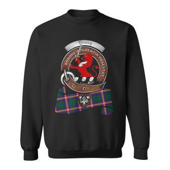 Young Scottish Clan Badge & Tartan Sweatshirt - Seseable
