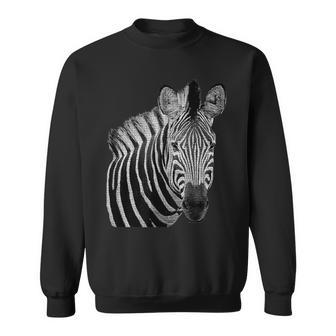 Zebra Face Wildlife Animal African Safari Wild Eyes T Sweatshirt - Monsterry DE