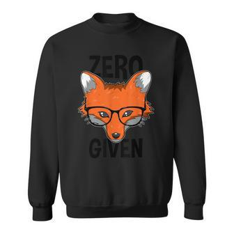 Zero Fox Given Idgaf Foxes Pun Women Sweatshirt - Monsterry