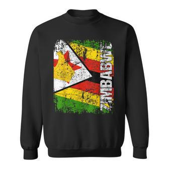 Zimbabwe Flag Vintage Distressed Zimbabwe Sweatshirt - Monsterry UK